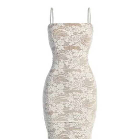 JLUXLABEL - NWT - Lace Midi Bodycon Dress - Picture 3 of 4